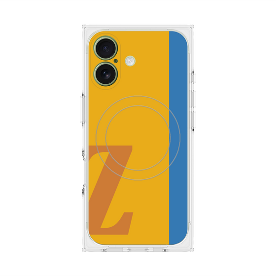 プレミアムスクエアケース with MagSafe［ オリジナル - initial color line - Z orange ］