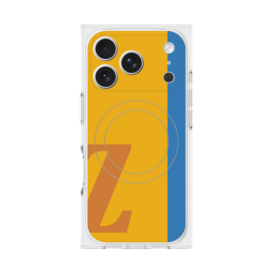 プレミアムスクエアケース with MagSafe［ オリジナル - initial color line - Z orange ］