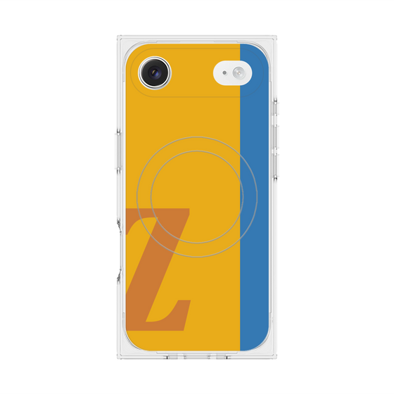 プレミアムスクエアケース with MagSafe［ オリジナル - initial color line - Z orange ］