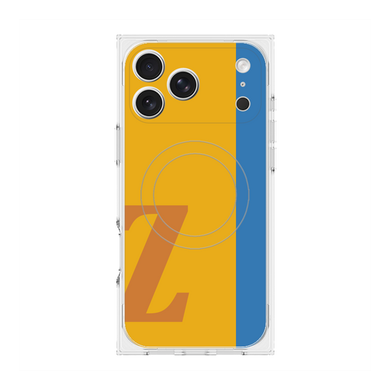 プレミアムスクエアケース with MagSafe［ オリジナル - initial color line - Z orange ］