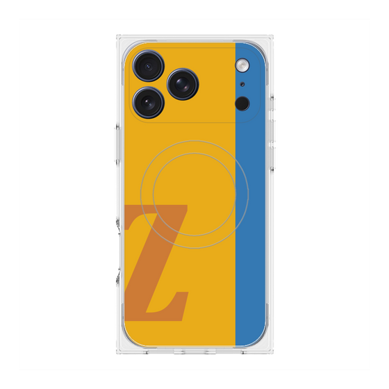 プレミアムスクエアケース with MagSafe［ オリジナル - initial color line - Z orange ］