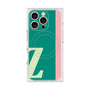 プレミアムスクエアケース with MagSafe［ オリジナル - initial color line - Z green ］