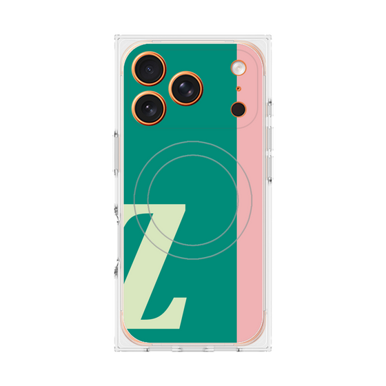 プレミアムスクエアケース with MagSafe［ オリジナル - initial color line - Z green ］