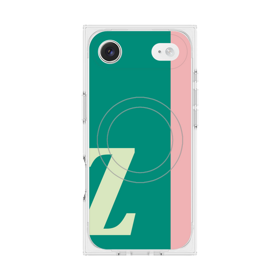 プレミアムスクエアケース with MagSafe［ オリジナル - initial color line - Z green ］