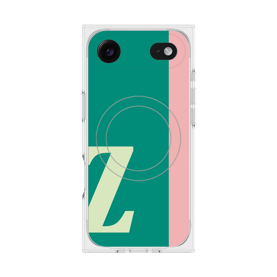 プレミアムスクエアケース with MagSafe［ オリジナル - initial color line - Z green ］