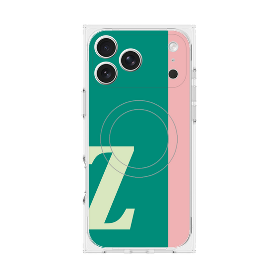プレミアムスクエアケース with MagSafe［ オリジナル - initial color line - Z green ］