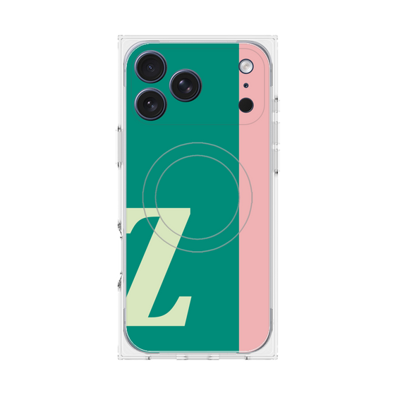 プレミアムスクエアケース with MagSafe［ オリジナル - initial color line - Z green ］