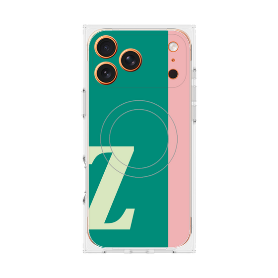 プレミアムスクエアケース with MagSafe［ オリジナル - initial color line - Z green ］