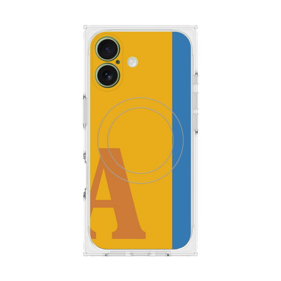 プレミアムスクエアケース with MagSafe［ オリジナル - initial color line - A orange ］