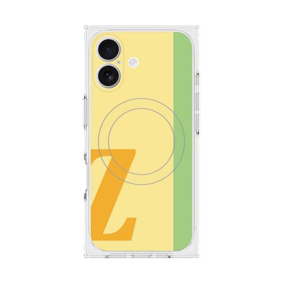 プレミアムスクエアケース with MagSafe［ オリジナル - initial color line - Z yellow ］