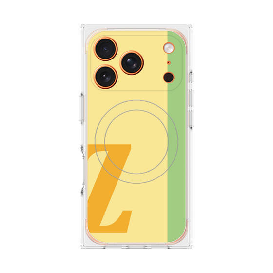プレミアムスクエアケース with MagSafe［ オリジナル - initial color line - Z yellow ］