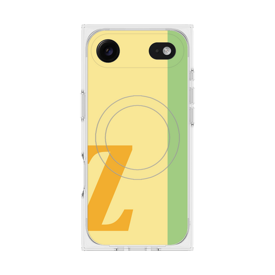 プレミアムスクエアケース with MagSafe［ オリジナル - initial color line - Z yellow ］