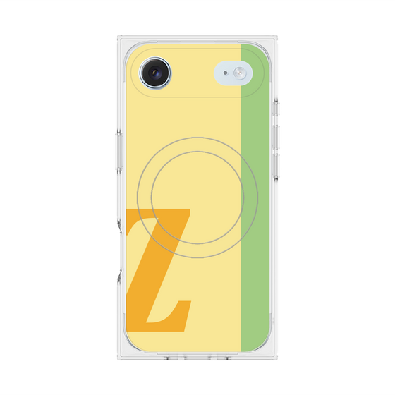 プレミアムスクエアケース with MagSafe［ オリジナル - initial color line - Z yellow ］