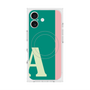 プレミアムスクエアケース with MagSafe［ オリジナル - initial color line - A green ］