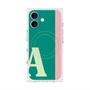 プレミアムスクエアケース with MagSafe［ オリジナル - initial color line - A green ］