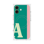プレミアムスクエアケース with MagSafe［ オリジナル - initial color line - A green ］