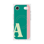 プレミアムスクエアケース with MagSafe［ オリジナル - initial color line - A green ］