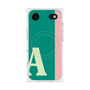 プレミアムスクエアケース with MagSafe［ オリジナル - initial color line - A green ］