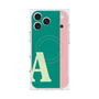 プレミアムスクエアケース with MagSafe［ オリジナル - initial color line - A green ］