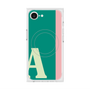 プレミアムスクエアケース with MagSafe［ オリジナル - initial color line - A green ］