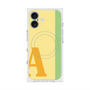 プレミアムスクエアケース with MagSafe［ オリジナル - initial color line - A yellow ］