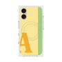 プレミアムスクエアケース with MagSafe［ オリジナル - initial color line - A yellow ］