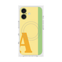 プレミアムスクエアケース with MagSafe［ オリジナル - initial color line - A yellow ］