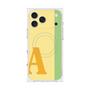 プレミアムスクエアケース with MagSafe［ オリジナル - initial color line - A yellow ］
