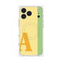 プレミアムスクエアケース with MagSafe［ オリジナル - initial color line - A yellow ］