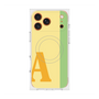 プレミアムスクエアケース with MagSafe［ オリジナル - initial color line - A yellow ］