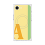 プレミアムスクエアケース with MagSafe［ オリジナル - initial color line - A yellow ］