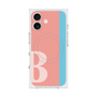 プレミアムスクエアケース with MagSafe［ オリジナル - initial color line - B pink ］