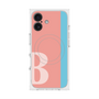 プレミアムスクエアケース with MagSafe［ オリジナル - initial color line - B pink ］