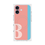 プレミアムスクエアケース with MagSafe［ オリジナル - initial color line - B pink ］