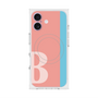 プレミアムスクエアケース with MagSafe［ オリジナル - initial color line - B pink ］