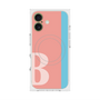 プレミアムスクエアケース with MagSafe［ オリジナル - initial color line - B pink ］