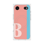 プレミアムスクエアケース with MagSafe［ オリジナル - initial color line - B pink ］
