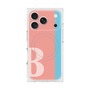 プレミアムスクエアケース with MagSafe［ オリジナル - initial color line - B pink ］