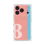 プレミアムスクエアケース with MagSafe［ オリジナル - initial color line - B pink ］