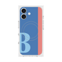 プレミアムスクエアケース with MagSafe［ オリジナル - initial color line - B blue ］