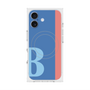 プレミアムスクエアケース with MagSafe［ オリジナル - initial color line - B blue ］