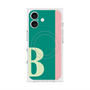 プレミアムスクエアケース with MagSafe［ オリジナル - initial color line - B green ］