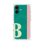 プレミアムスクエアケース with MagSafe［ オリジナル - initial color line - B green ］
