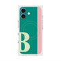 プレミアムスクエアケース with MagSafe［ オリジナル - initial color line - B green ］