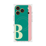プレミアムスクエアケース with MagSafe［ オリジナル - initial color line - B green ］