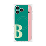 プレミアムスクエアケース with MagSafe［ オリジナル - initial color line - B green ］