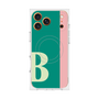 プレミアムスクエアケース with MagSafe［ オリジナル - initial color line - B green ］