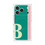 プレミアムスクエアケース with MagSafe［ オリジナル - initial color line - B green ］