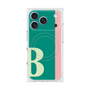プレミアムスクエアケース with MagSafe［ オリジナル - initial color line - B green ］