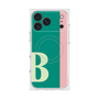 プレミアムスクエアケース with MagSafe［ オリジナル - initial color line - B green ］